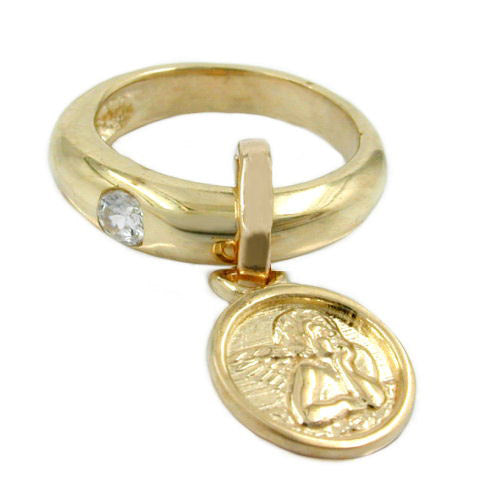 Anhänger Taufring Zirkonia Gold 375