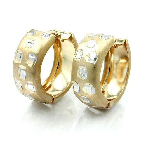 Creolen bicolor diamantiert Gold 375