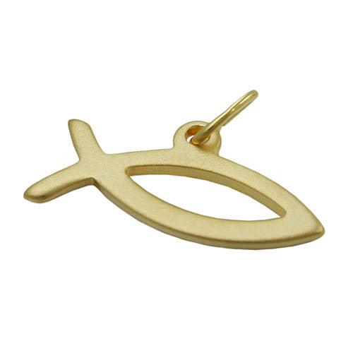 Anhänger Fisch mattiert Gold 333