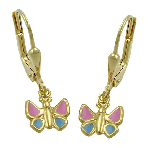 Ohrringe Brisur Schmetterling Gold 375