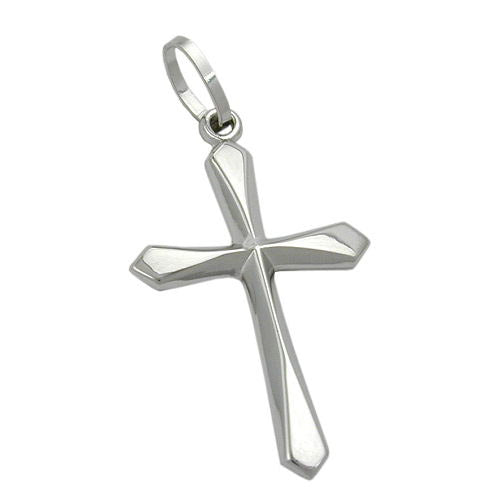 Anhänger Kreuz 9Kt Weißgold