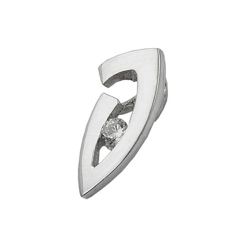 Anhänger mit Zirkonia 9Kt Weißgold