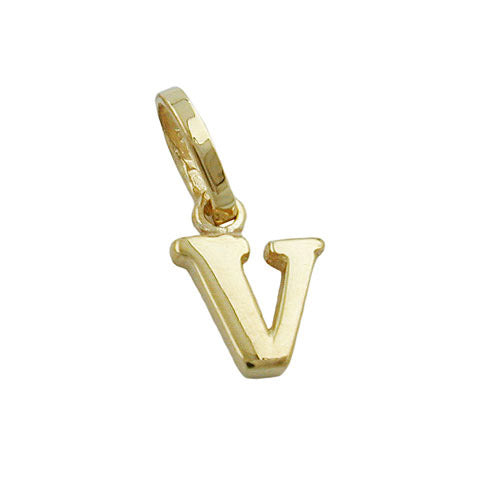 Anhänger Buchstabe V Gold 375