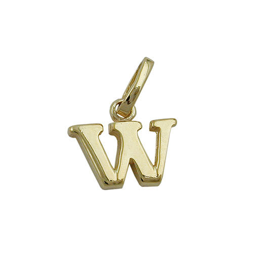 Anhänger Buchstabe W Gold 375
