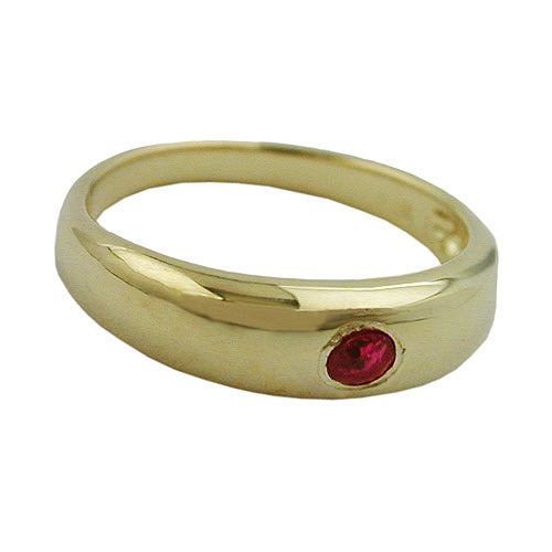 Anhänger Taufring mit Rubin Gold 375