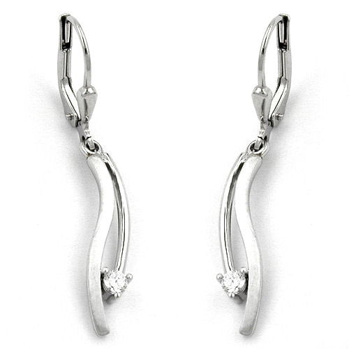 Ohrringe Brisur Zirkonia 9Kt Weißgold