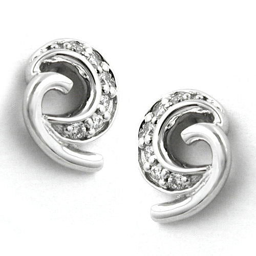 Ohrstecker mit Diamanten 14Kt Weißgold