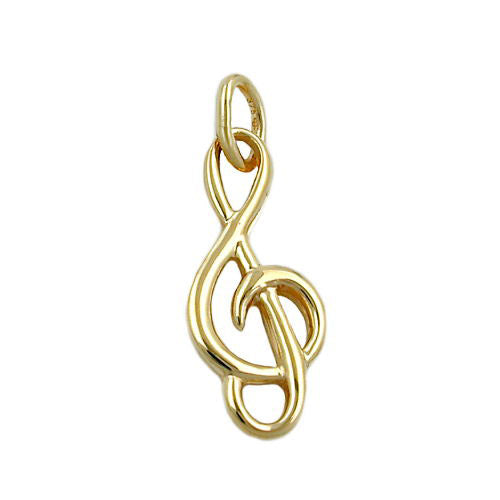 Anhänger Notenschlüssel Gold 375