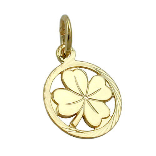 Anhänger Kleeblatt Gold 375