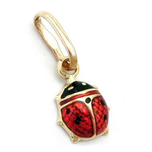 Anhänger Marienkäfer 8x5mm Gold 375