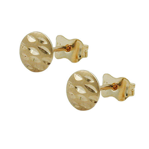 Ohrstecker matt diamantiert Gold 375