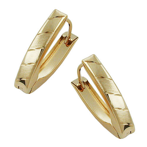 Creolen Klappscharnier oval Gold 375