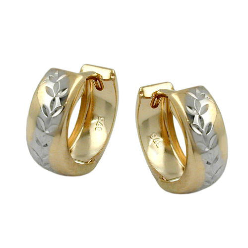 Creolen diamantiert bicolor Gold 375