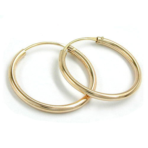 Creolen 14mm glänzend Gold 375