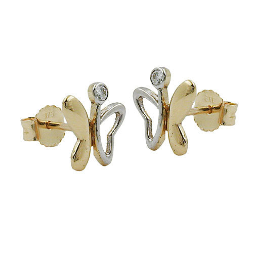 Ohrstecker Schmetterling Gold 375