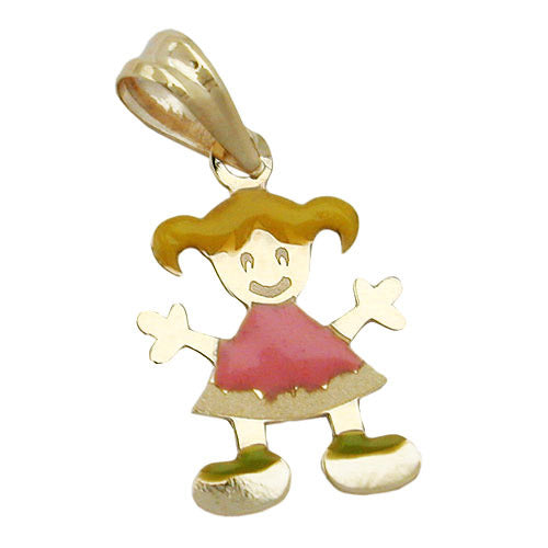 Anhänger Mädchen Gold 375