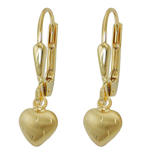 Ohrringe Brisur kleines Herz Gold 333