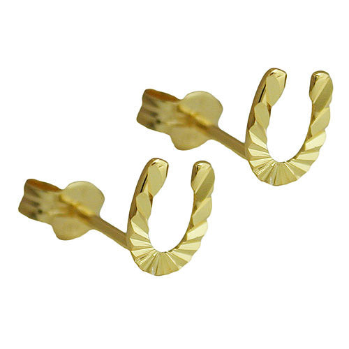 Ohrstecker Hufeisen diamantiert Gold 333