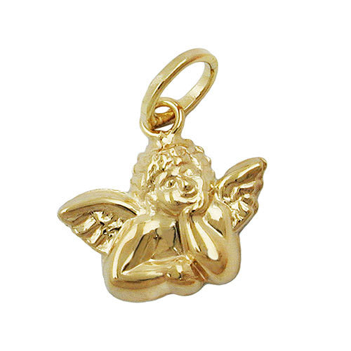 Anhänger Engel glänzend Gold 375