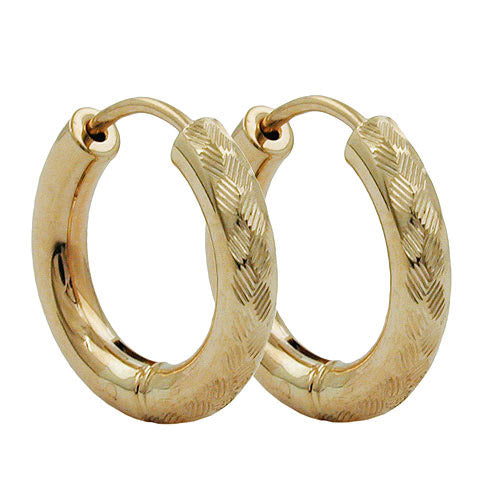 Creolen rund diamantiert Gold 375