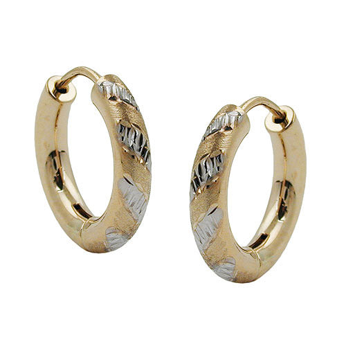 Creolen rund diamantiert Gold 375