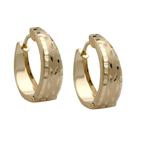 Creolen oval matt-glänzend Gold 375