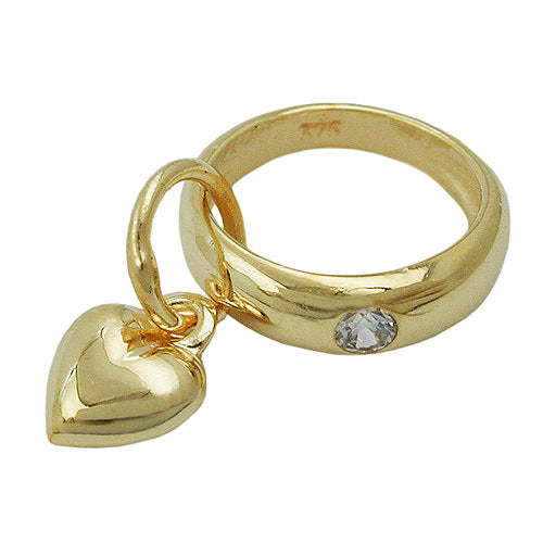 Anhänger Taufring mit Herz Gold 375