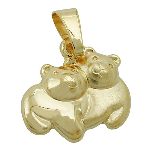 Anhänger Bärchen matt-glänzend Gold 375