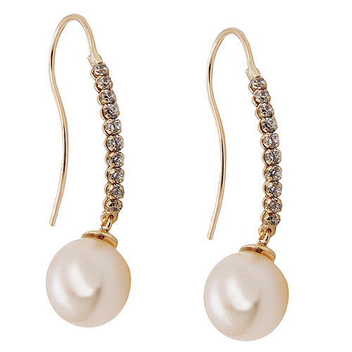 Ohrringe Ohrhaken mit Perle/Zirkonia Gold 375