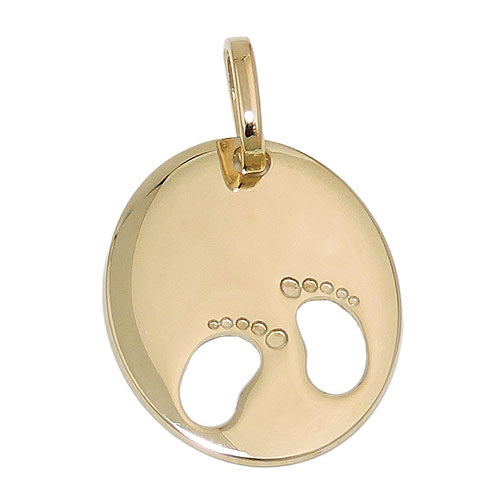 Anhänger Geburt-Fußabdrücke Gold 585
