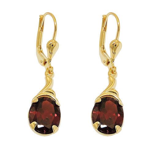 Ohrringe Brisur Granat Gold 333