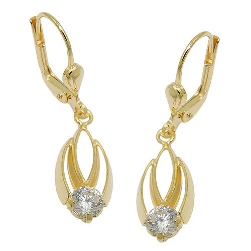 Ohrringe Brisur Zirkonia weiß Gold 333