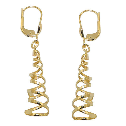 Ohrringe Brisur Spirale glänzend Gold 333