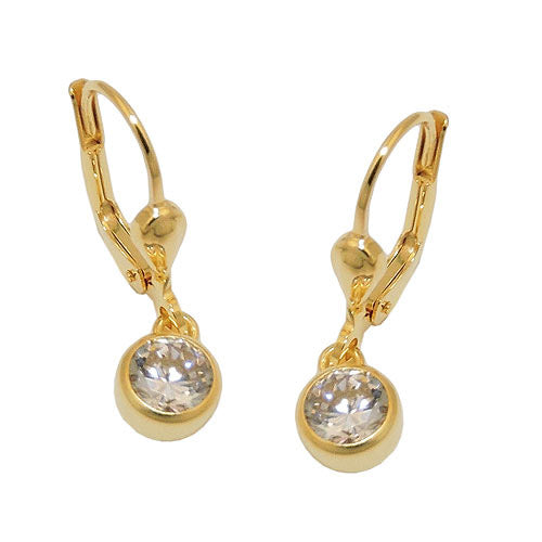 Ohrringe Brisur Zirkonia weiß Gold 333