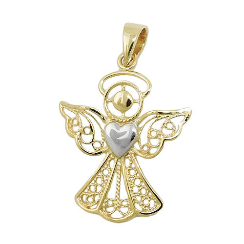 Anhänger Engel mit Herz Gold 375