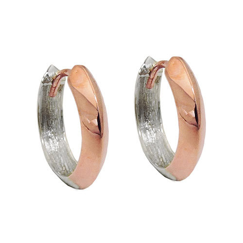 Creolen Rotgold Weißgold bicolor durchlegiert Gold 375