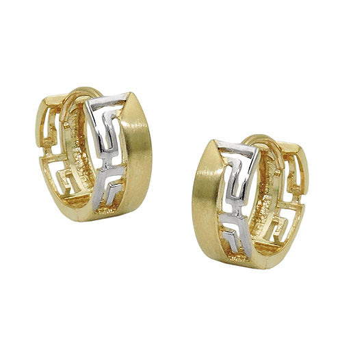 Creolen bicolor rhodiniert Gold 375
