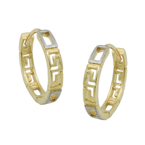 Creolen bicolor rhodiniert Gold 375