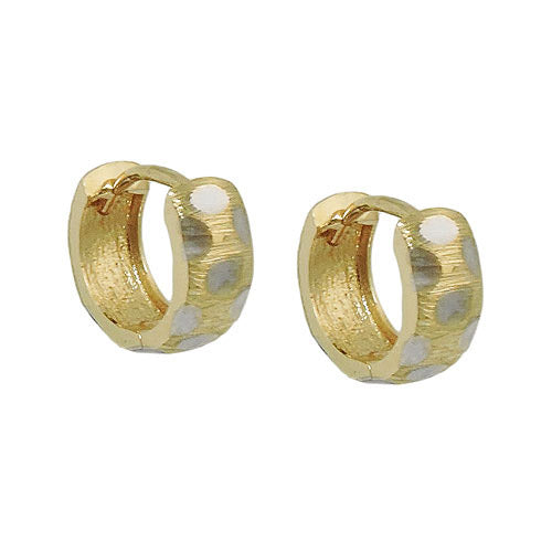 Creolen bicolor rhodiniert Gold 375