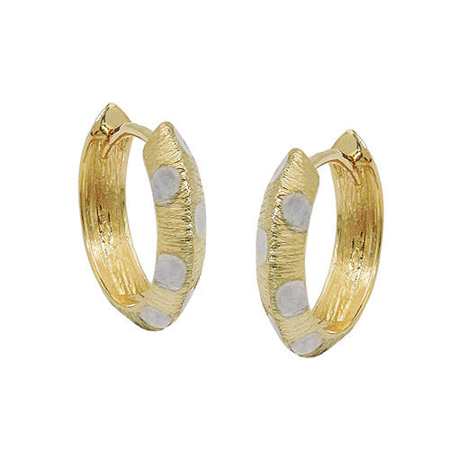 Creolen bicolor diamantiert Gold 375
