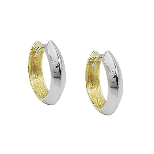 Creolen Gelbgold Weißgold bicolor durchlegiert Gold 375