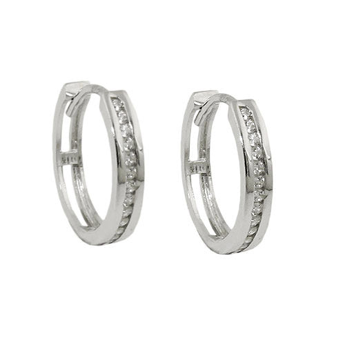 Creolen Zirkonia 9Kt Weißgold