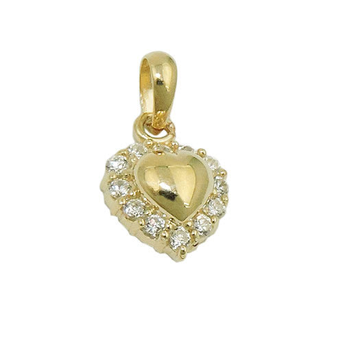 Anhänger Herz mit Zirkonia Gold 375