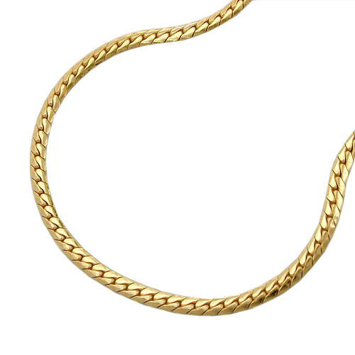 Kette 42cm Panzer gedrückt Gold 375