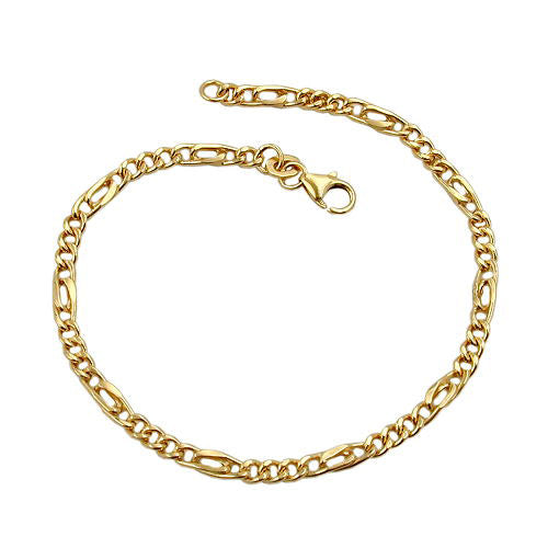 Armband Figarokette 19cm Gold 375