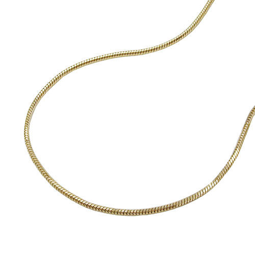 Kette Schlange 45cm 5-kant Gold 375