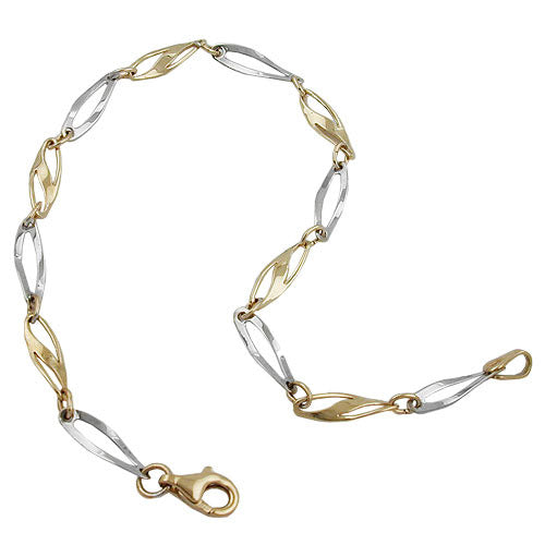Armband Fantasie bicolor Gold 375