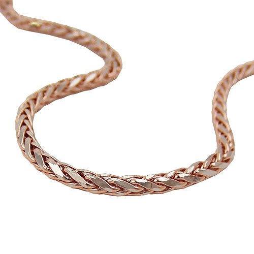 Armband 19cm Zopfkette 14Kt Rotgold