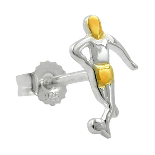 Ohrstecker Fußballspieler 2ton Silber 925