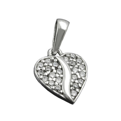 Anhänger Herz mit Zirkonia Silber 925